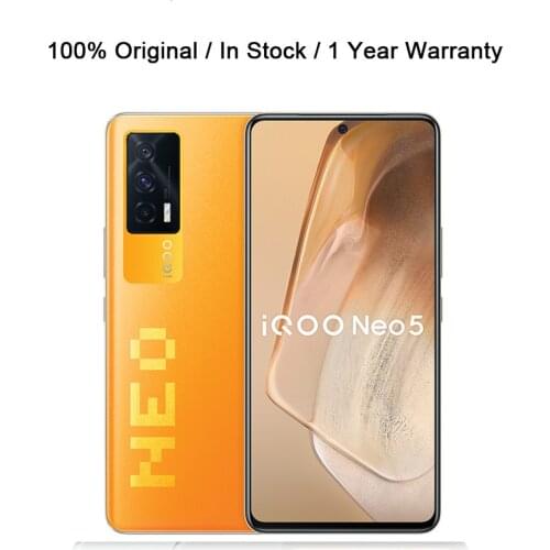 New Vivo Iqoo Neo 5 5G Android Phone 48.0MP+16.0MP+13.0MP+2.0MP 66W Charger Face ID 6.62" 120HZ Snapdragon 870 Bluetooth GPS