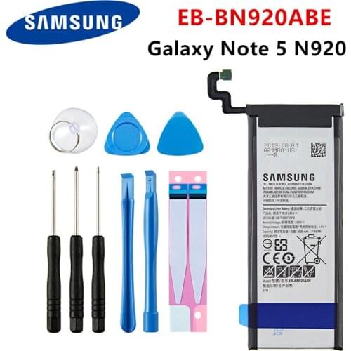 SAMSUNG Orginal EB-BN920ABE 3000mAh Battery for Samsung Galaxy Note 5 SM-N920 N920F N920T/A N920G N9200 N920G/DS N9208 +Tools
