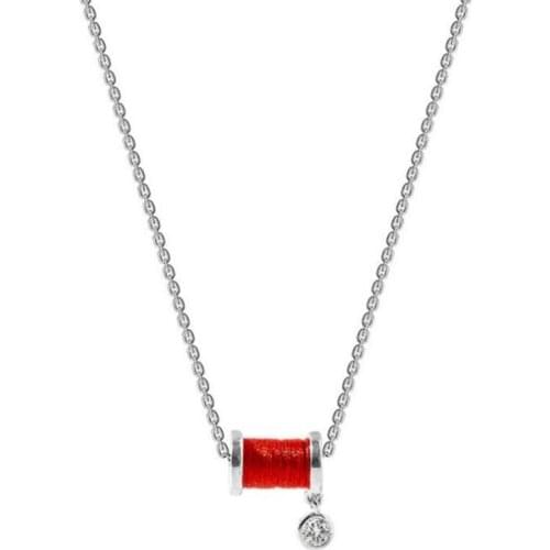 Season Gate 925 Sterling Silver Clavicle Chain Destiny Red Wheel Personality Necklace for women SN060
