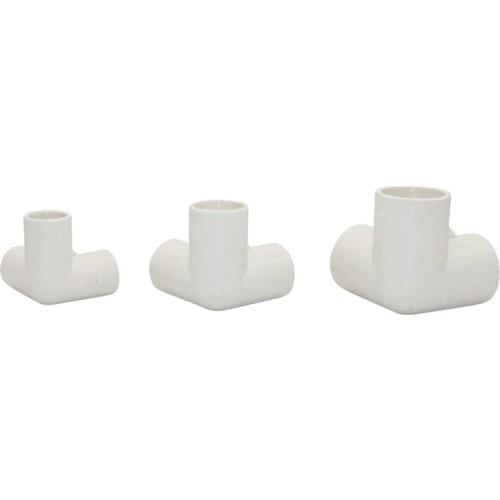 PVC 3-Way Tee Tee Pipe Connectors Garden PVC Water Pipe Joint Agriculture Tools 20 Pcs