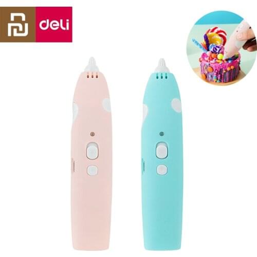 Youpin Deli Handle 3D Printing Pen Rechargeable 3D Drawing Pens For Kids Education PCL Material Filament Inspire Kids Creativity