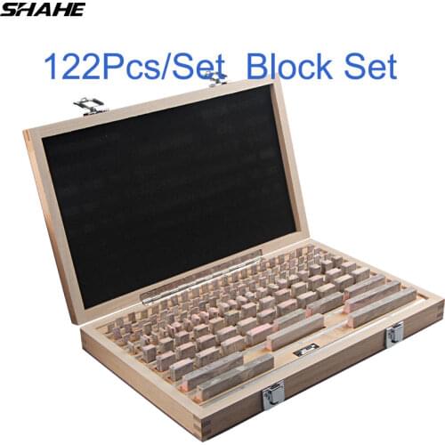 Shahe 122Pcs/Set 1 grade 0 grade Inspection Block Gauge Test Caliper Blocks Measurement Instruments