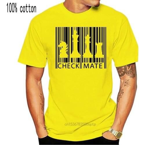 Chess Barcode Mens Funny T-Shirt Board Game Player Set Pieces Timer Clock