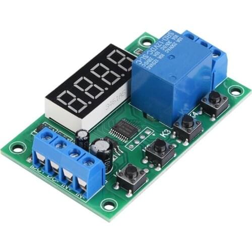 Taidacent Adjustable Timer Relay Automation Control Switch Custom Timer Delay Switch Module 5V 12V 24V 1CH Digital LED Display