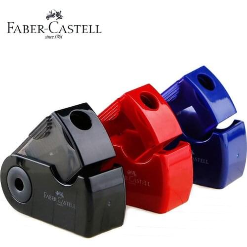 FABER CASTELL Double Pencil Sharpener Push Pull Single Hole Double Hole Multifunctional School & Office stationery Supplies