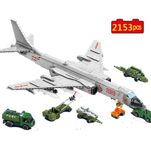 Military Series 6K type long-range strategic bomber Armored Soldier SWAT DIY Model Building Blocks Bricks Toys Gifts