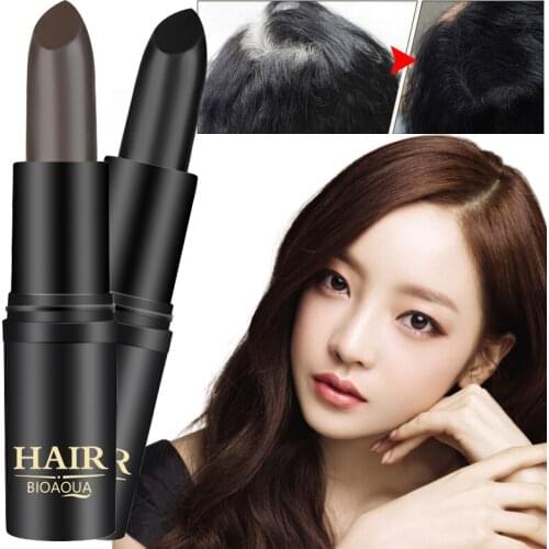 Natural Herb Black Brown Temporary Hair Dye Cream White Hair Cover Pen Long-Lasting Mild Fast One-off Hair Color Makeup Stick