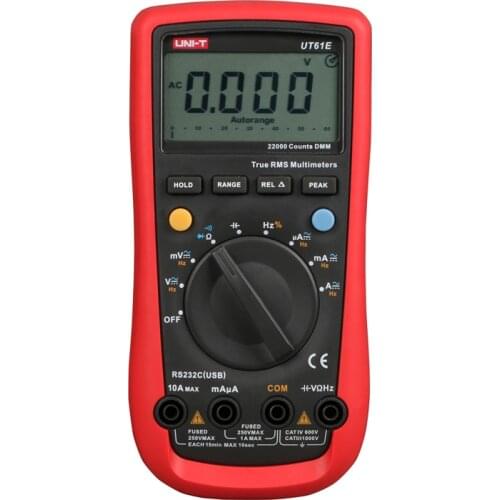 UNI-T UT61E High Reliability Digital Multimeter Modern Digital Multimeters AC DC Meter CD & Data Hold Multitester