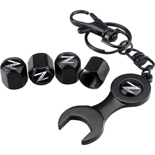 Z Logo Tire Air Valve Stem Caps Cover Key ring Wrench for Nissan Xterra 350-z X-Trail Sylphy Leaf Tiida Juke Qashqai Murano