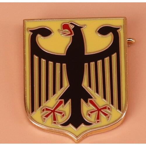 German national emblem badge empire eagle pin shield brooch Deutschland jewelry patriotic gift men coat shirt accessories