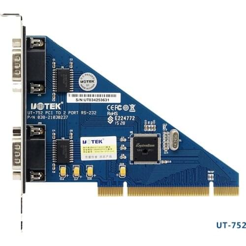 2 Port RS232 RS-232 Serial Port COM DB9 to PCI Card Adapter Converter systembase chipset Serial industry