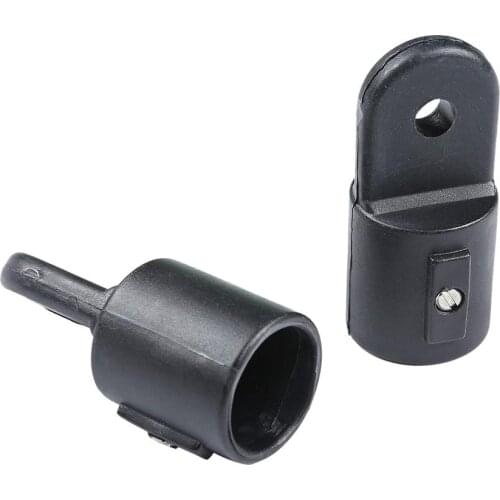 2Pcs 22/25mm Nylon Pipe Eye End Cap Bimini Top Fitting Marine Boat Yacht External Eye End Canopy Tube End Boat Accessories