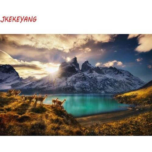 5D DIY square/round Diamond painting Mountain and lake Cross Stitch Diamond Embroidery Pattern Rhinestone home decor J1118