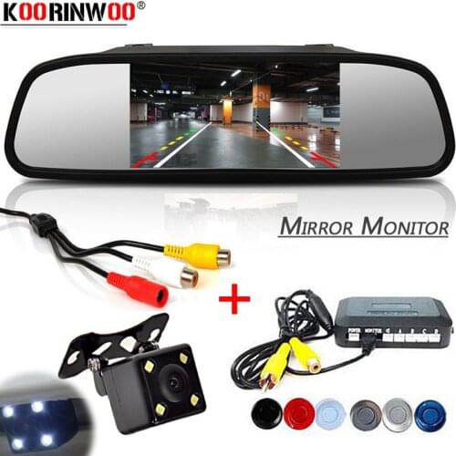 Koorinwoo Wireless Intelligent System Digital Monitor Dynamic Dual-core Car Parking Sensors Parktronic Buzzer 12V Alarm Jalousie