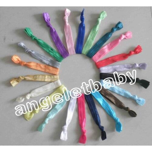 Girls' Shimmery Hair Ties bracelet Ribbon hair tie elastic wristbands ponytail holder 150pcs FD6510