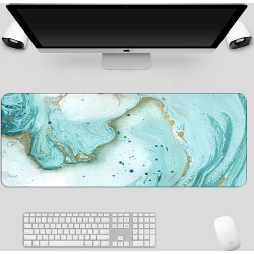 Large Mouse Pad Marble pattern Computer Mouse Pad Non-Slip Locking Edge Keyboard Desk Mat Big Gaming Desk accessories Mat