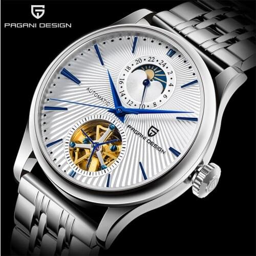 PAGANI DESIGN Fashion Tourbillon Automatic Brand Watch Men Mechanical Watches Stainless Steel Waterproof 100M Sport Mens Watch