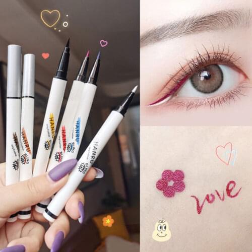 12 Colors Waterproof Brown Eye Liner Liquid Matte Eyeliner Pencil Quick Dry Red White Eyeliner Pencil Eyes Cosmetics TSLM2