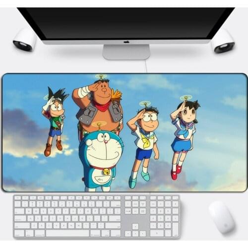 Anime Doraemon Mouse Pad Gaming Mouse Pad 60x30cm Locking Edge Mouse Mat Mouse Pads Write Pad Keyboard Pad Desk Anti-slip Pad