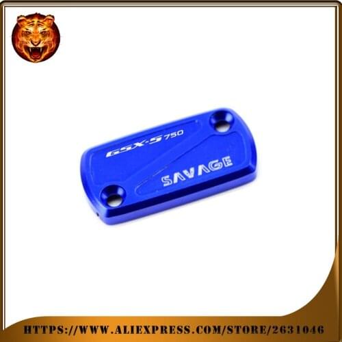 Rear Brake Reservoir Cover Cap For SUZUKI GSX-S 750 GSXS GSX-S750 2015-2017 2016 Motorcycle Accessories With logo Blue aluminum