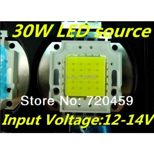Led12V lamp bead 30w Directly connect the 12v low voltage highlighted High-power 12 v dc power supply lamp bead Voltage 12-14V