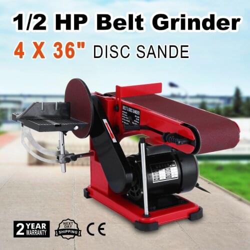 Belt Sander Disc Bench Sander 4" Belts and 6" Disc Sanding Linisher Machine 375W