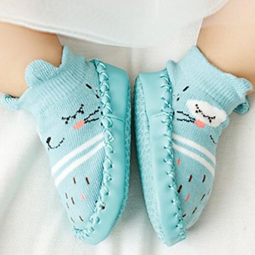 Fashion Baby Socks With Rubber Soles Autumn Winter Children Floor Socks Shoes Infant Funny Socks Anti Slip Soft Sole Cute Sock