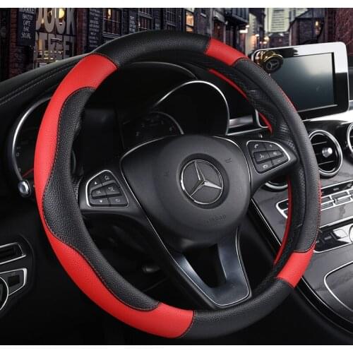 Soft Braid on Car Steering Wheel Cover For 37 - 38 CM 14.5"-15" Anti-slip Inner Ring M Size Steering-Wheel Car Styling Carpet