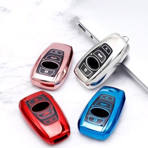 Soft TPU Car Key Case for Subaru XV BRZ Forester 2019 Legacy Key Bag Cover ABS Totally Protected Decoration Holder Accessories
