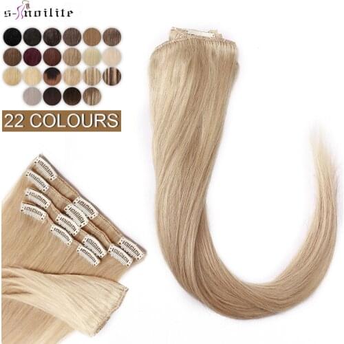 Human Straight Hair Clip Extensions Thin Tail 8pcs/Set Natural Black Honey Blonde Ombre Non-Remy 10"-24" 45g-75g Hair Clip