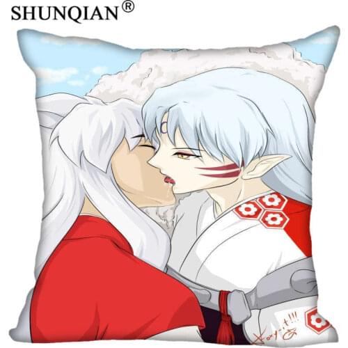New Custom Inuyasha Pillowcase zipper Two sides 35x35cm 40x40cm 45x45cm 50x50cm 60x60cm Custom your image