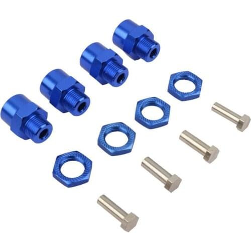 Aluminum Alloy Upgrade 4PCS Wheel Hex Hub Adapter 12mm to 17mm Conversion For 1/10 RC car Crawler Repair Tool Parts Replacement