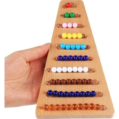 Montessori Bead Stair Math Manipulatives Kids Learning Jeux Educatif Enfant 2 3 4 5 6 Ans Kinder Spielzeug