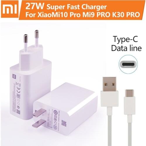 Original XiaoMi EU QC 4.0 Turbo Quick Charge Adapter Usb Type-c For Xiaomi 10 PRO MI 9 PRO Redmi Note 8 K20 K30 PRO MIX 3 MAX 3