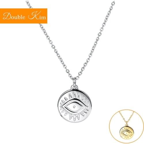 Eye of the demon Necklace Titanium Stainless steel Gold Silver Color Rock and roll Style Fashion Women Jewelry Birthday Gift