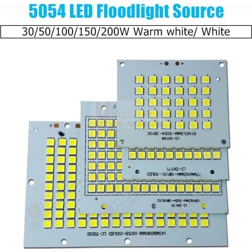10PCS 100% Full Power LED Floodlight PCB 30W 50W 100W 150W 200W SMD5054 led board,Aluminum plate for led floodlight