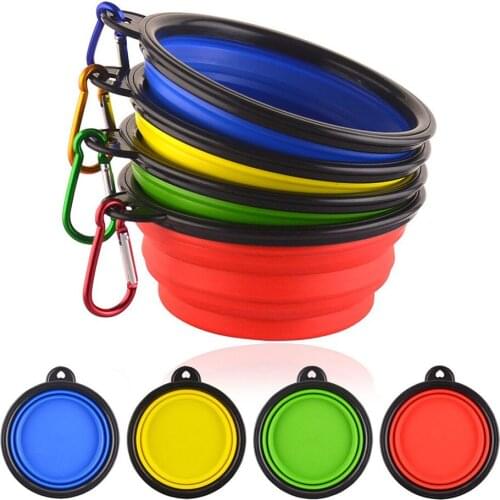 350Ml Portable Foldable Pet Bowl Silicone Collapsible Dog Bowl For Pet Food Water Feeding Travel Bowl