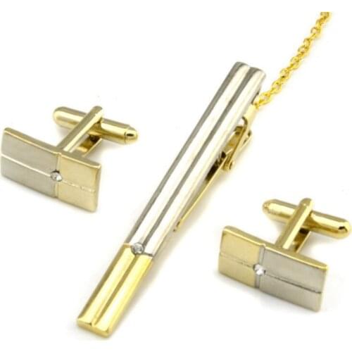 Drop Shipping XIAONIANSHI Tie Clip Cufflink Set Top Quality Tie Pin Cuff links Set Tie Bar Link Set Cufflinks for Mens Wholesale