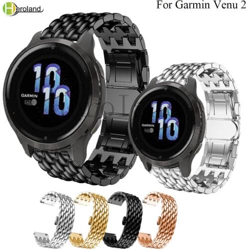 Stainless Steel 22MM Watchband For Garmin Venu 2 / Ticwatch Pro3 / Garmin Vivoactive 4 Strap WristBand Accessorie Bracelet Belt