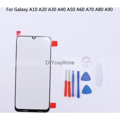 Touch Panel Replacement For Samsung Galaxy A90 A80 A70 A50 A40 A30 A10 M20 Front Outer Glass Lens Cover + Tools
