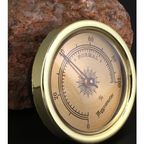 Mini Precision Cigarette Hygrometer Accurate Mechanical Humidor Round Hygrometers Humidity Detector Cigar Accessories Waterproof