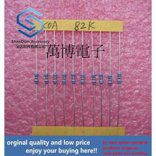 30pcs only orginal new KOA resistance KOA resistance 1/4W 0.25W 82K Euro 82K can pay