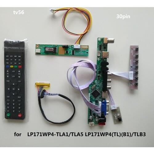 TV USB LED LCD AV VGA HDMI-compatible AUDIO Controller Board For LP171WP4-TLA1/TLA5 LP171WP4(TL)(B1)/TLB3 1440×900 17.1"
