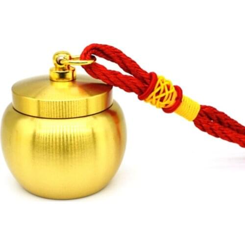 Pet Bird Fun Training Toy Budgies Parrot Feeding Can Pure Copper Food Feeder Cup