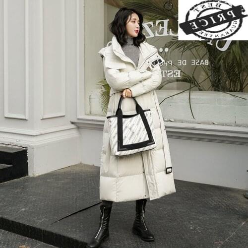 Jacket Womens Down Long Coat Female Winter Parkas 20% White Duck Down Jackets Warm Hooded Fashion 2021 Abrigo Mujer LW