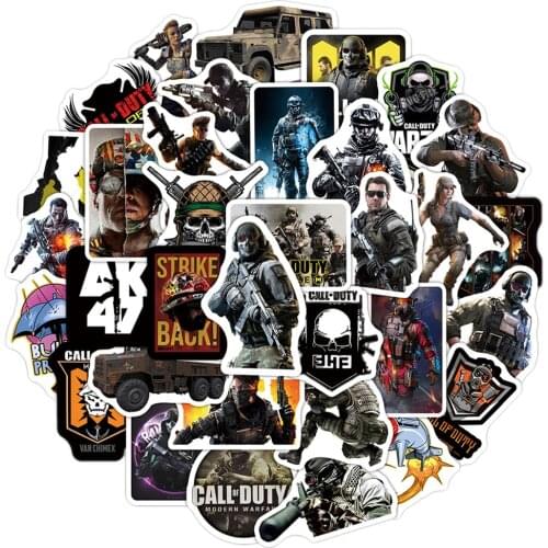 10/30/50PCS Cool Game Call of Duty Stickers Decals Car Travel Luggage Guitar Fridge Laptop DIY Graffiti Funny Sticker Kid Toys