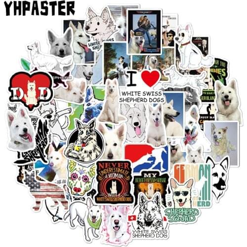 10/30/50Pcs German White Shepherd Dog Cartoon Stickers Toys For Kids Motorcycles Skateboards Phones DIY Hand Diaries Scrapbook