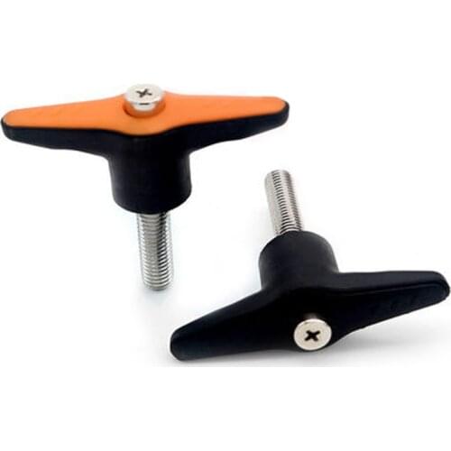 2Pcs M8 T-Type Adjustable Handle Screws Stainless Steel Fixed hand Screw Butterfly Plastic Knob grip Bolt 15mm-100mm Length