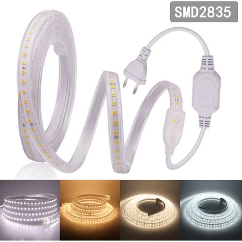 2835 LED Strip Waterproof Lamp 12V 24V 220V SMD2835 Flexible Led Light Strip 120LEDs/M Outdoor Decoration Light Led ribbon