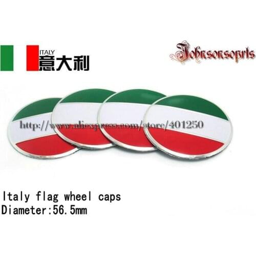 1SET 4X Italy Wheel Center Hub Cover caps aluminum wheel cover sticker 56.5mm